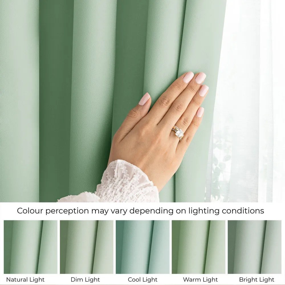 Dimout перде в цвят мента 140x250 cm Carli Tie – Restilo