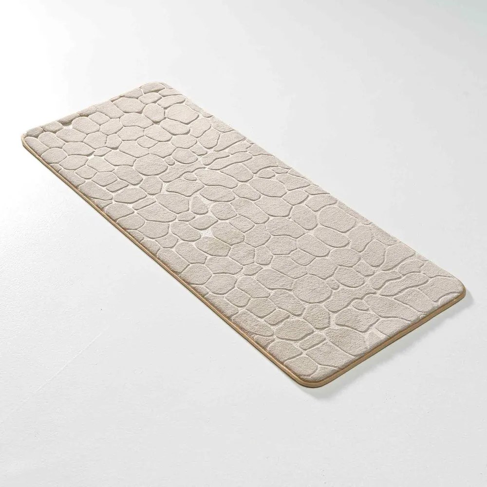 Бежов текстилен килим за баня 50x120 cm Ricochet – douceur d'intérieur