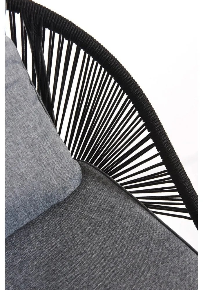 Черен градински диван с три места North - Bonami Selection