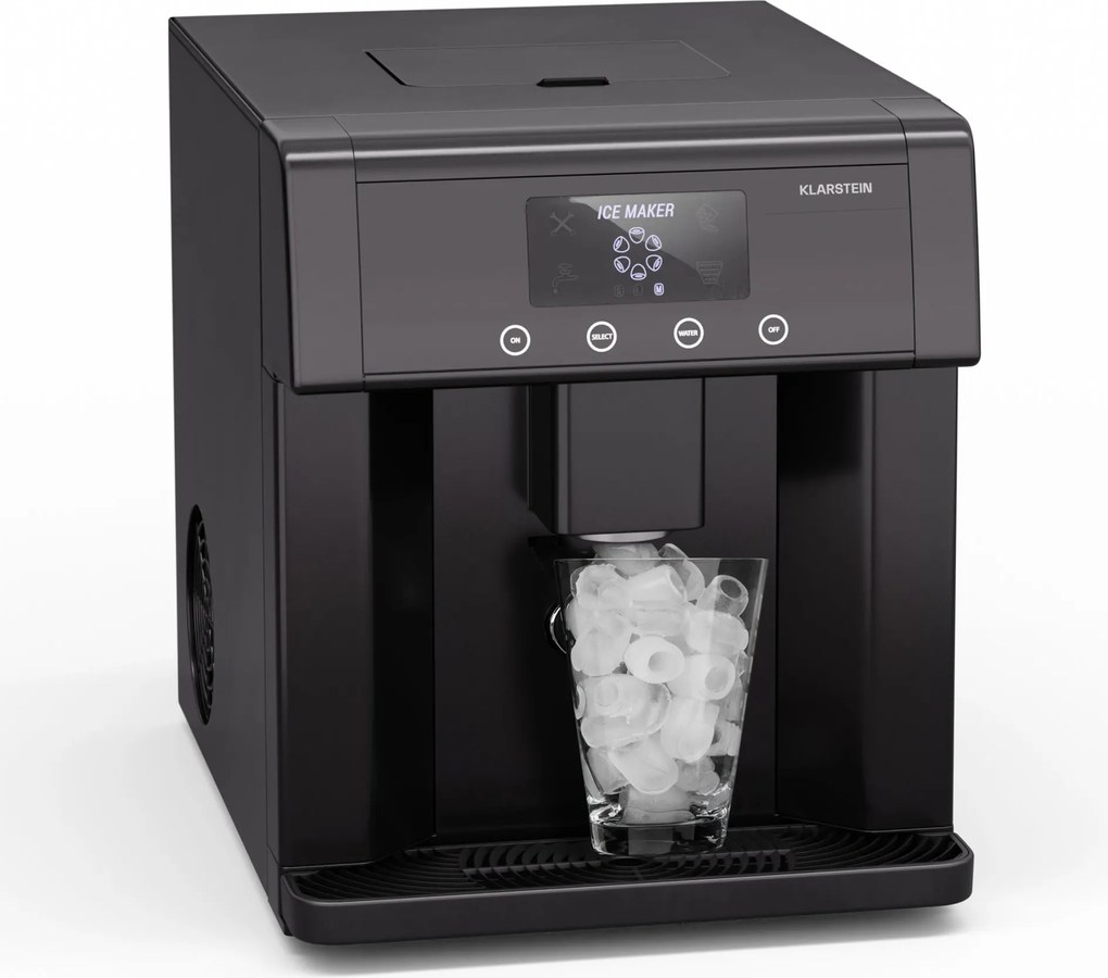 Klarstein Eiszeit машина за кубчета лед от неръждаема стомана 3 размера кубчета лед сребро