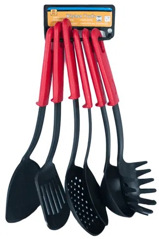 Комплект кухненски прибори с цветни дръжки - PVC 6бр. CN-(9933) - Horecano