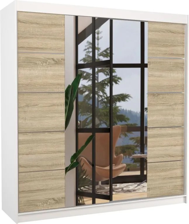 Гардероб Gorell 200 плъзгащ се-Leuko - Drus