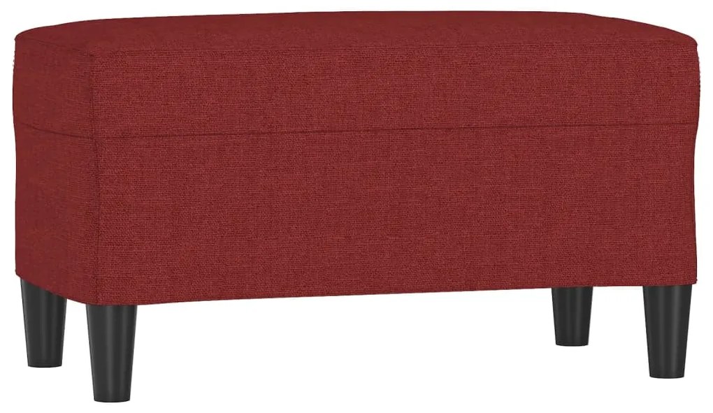 349389 vidaXL Пейка, виненочервен, 70x35x41 см, плат