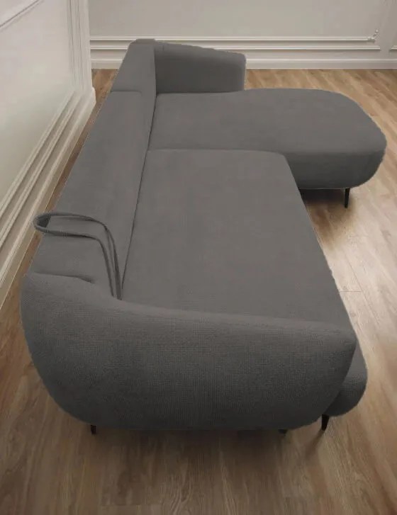 Ъглов диван Тери Мини-сив-ляв