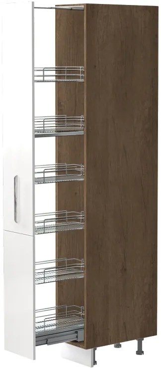 Висок подов шкаф Raval K21-30-1KZ-White - White glossy