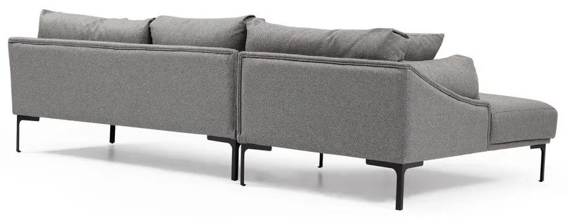 Сив ъглов диван , ляв ъгъл Leo - Artie