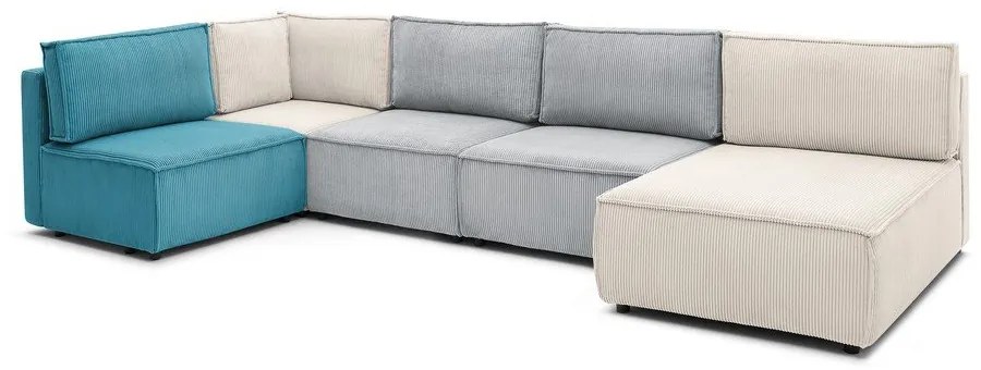 Променлив ъглов U-образен диван от велур Nihad modular - Bobochic Paris