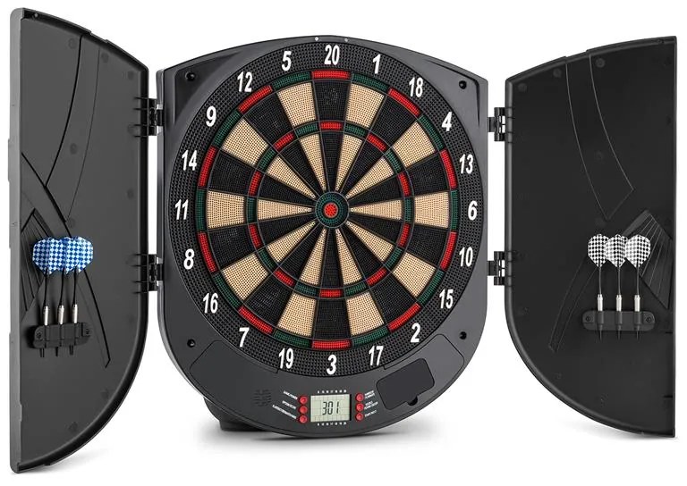 KLARFIT Dartor, мишена за стрелички, мек връх, 26 игри, звук