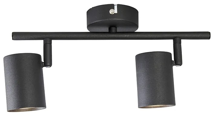 Модерен прожектор черен 2-светлина наклоняем - Jeana