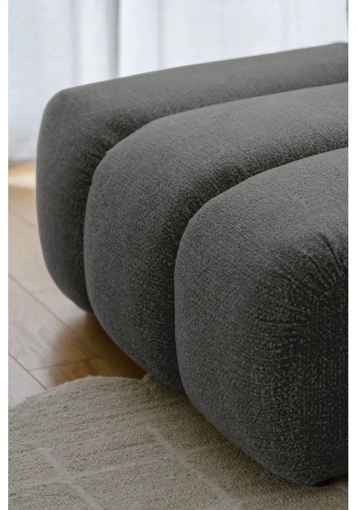 Сив ъглов диван (ляв ъгъл) Shell – Miuform