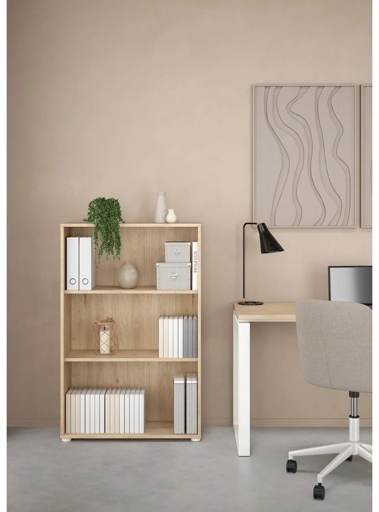 Етажерка за книги в дъбов декор в естествен цвят 80x124 cm Sign - Tvilum