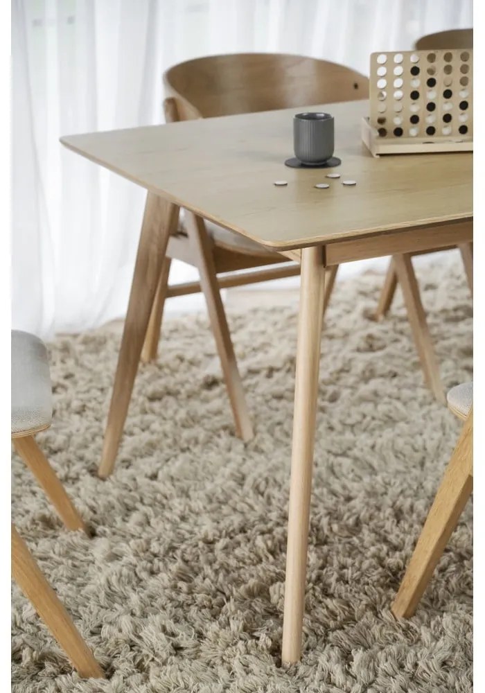 Сгъваема маса за хранене с плот от ясенова дървесина 190x90 cm Yumi - Rowico