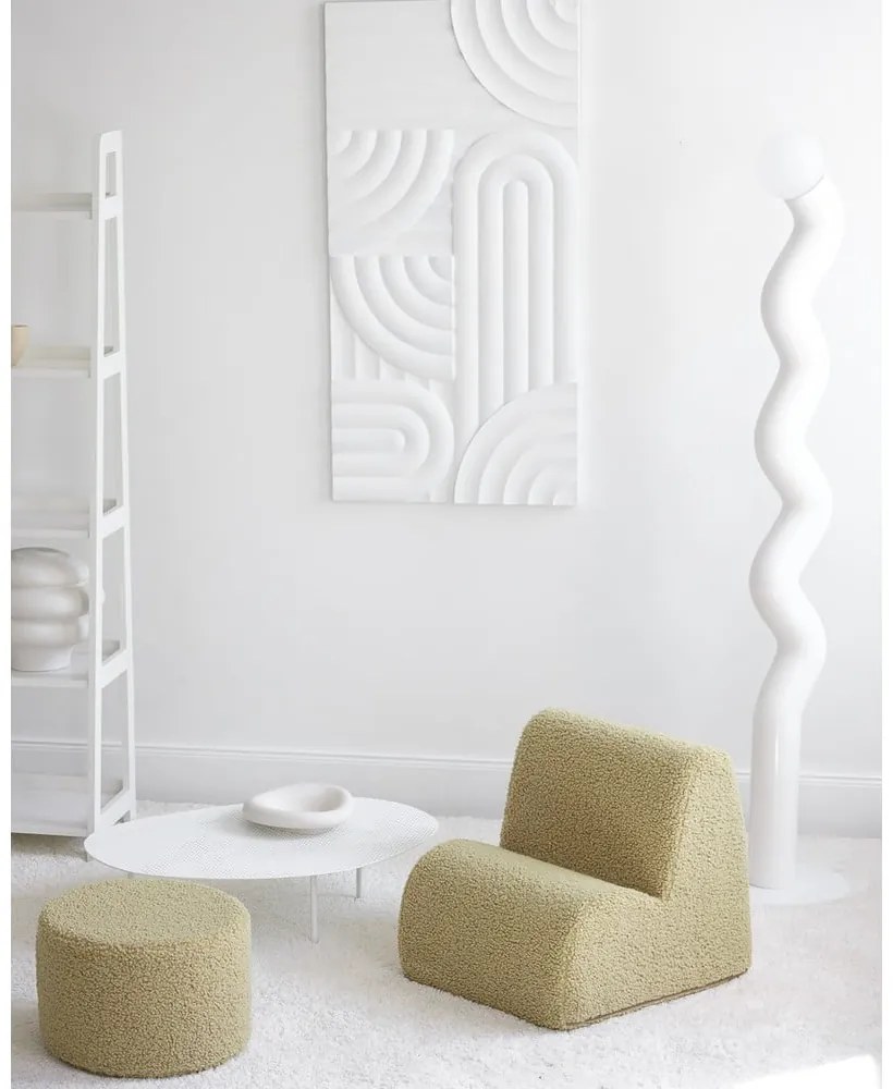 Зелен детски стол от букле Cloud – Wigiwama