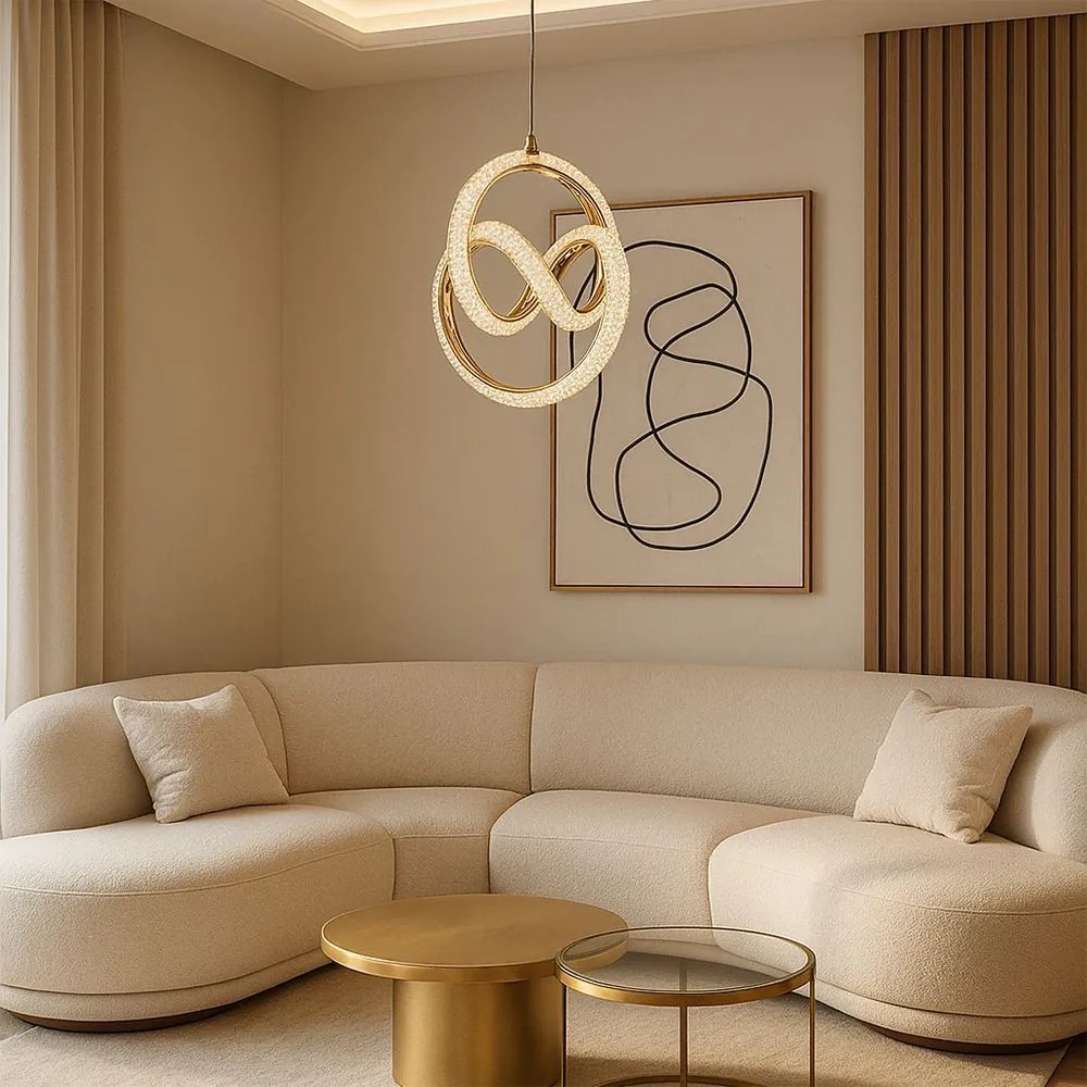 Висяща LED лампа G068-CP Gold