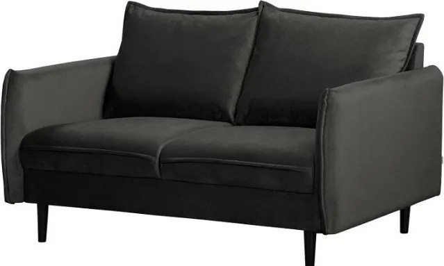 Тъмносив кадифен диван 138 cm Juli – Ropez