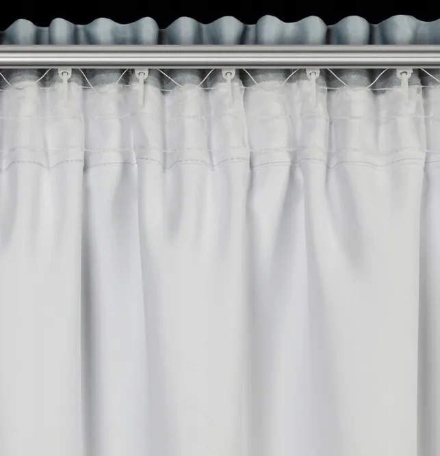 Сива затъмняваща завеса с принт на цветя Ширина: 140 см | Дължина: 270 см