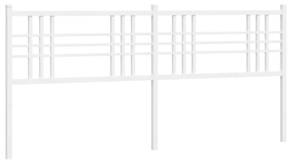 376410 vidaXL Метална резервна табла за легло, бяла, 193 см