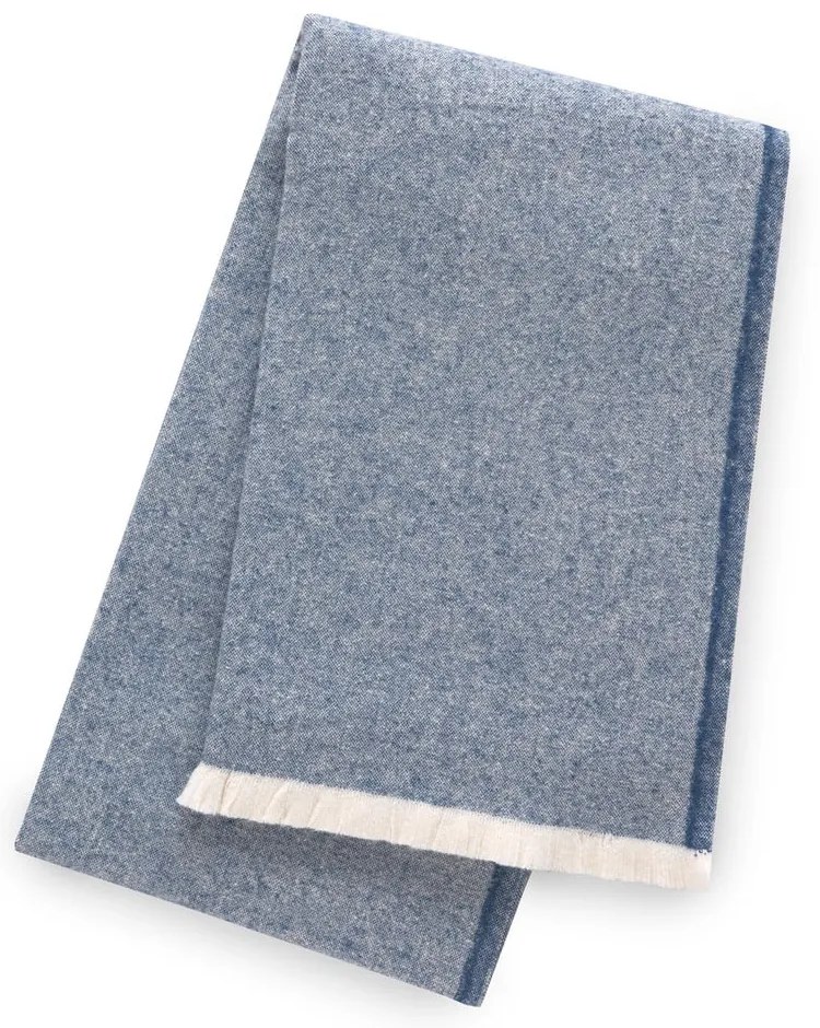 Синьо одеяло със съдържание на памук , 140 x 180 cm Linen - Euromant