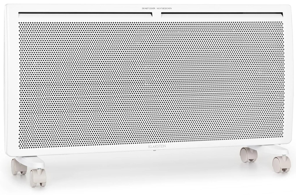 Klarstein Hot Spot Slimcurve Double Wave, 2 в 1 нагревател, 2000 W, седмичен таймер, бял