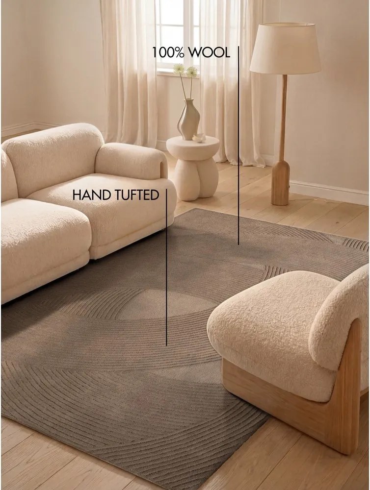 Кафяв вълнен килим 120x170 cm Kensington Victoria – Ted Baker