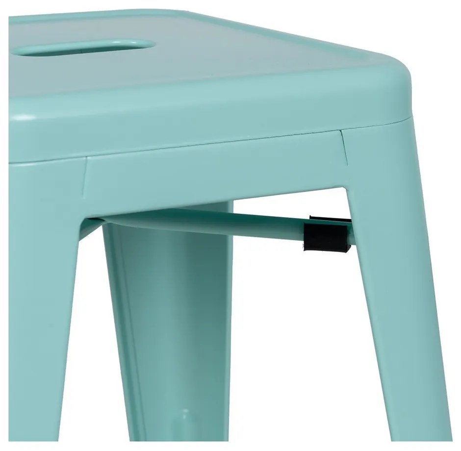 Тюркоазени метални бар столове в комплект 2 бр. (височина на седалката 76,5 cm) – Ixia