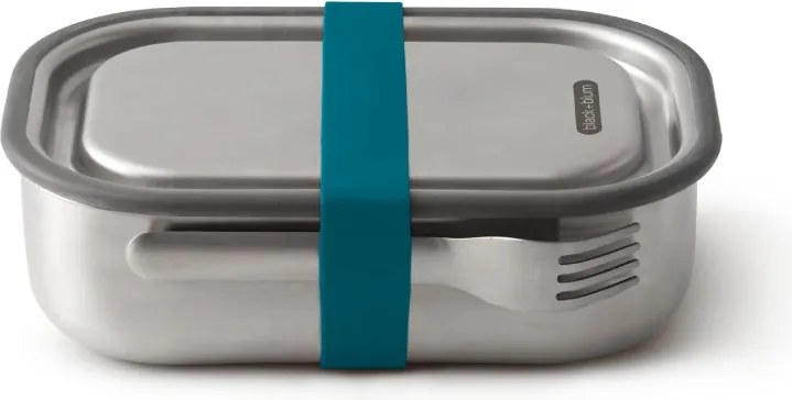 Кутия за храна Black+Blum BAM-SS-L005, 1 л, Правоъгълна, Подходяща за фурна, Без BPA, Неръждаема стомана, Син