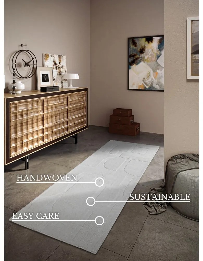Кремава ръчно изработена вълнена пътека 80x250 cm Alexis – Villeroy&Boch