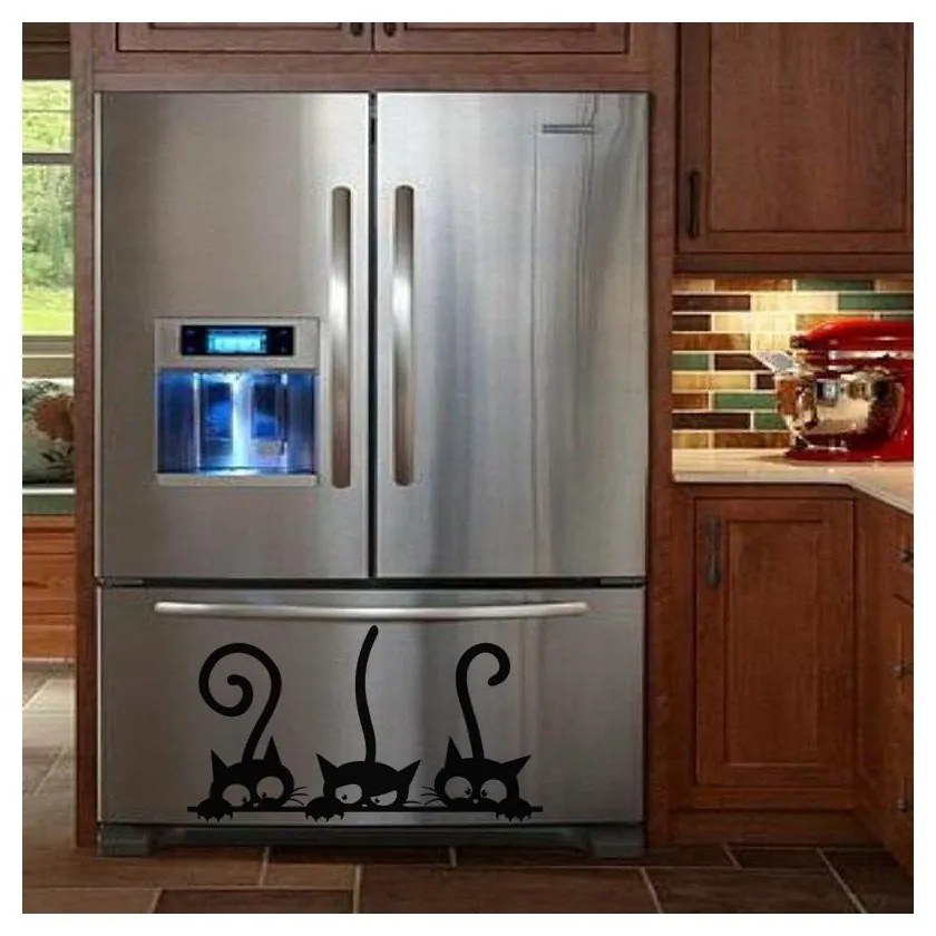 Стикер за стена Funny Cats Trio, 20 x 35 cm - Ambiance