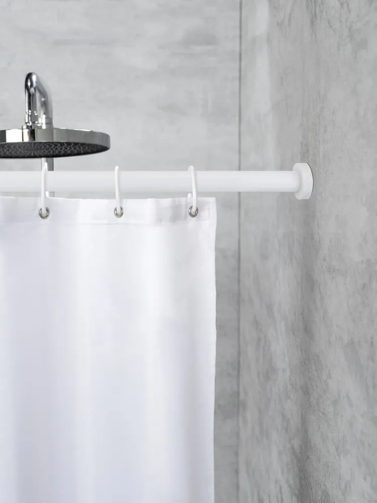 Бял телескопичен стълб за баня, дължина 70-115 см Luz - Wenko