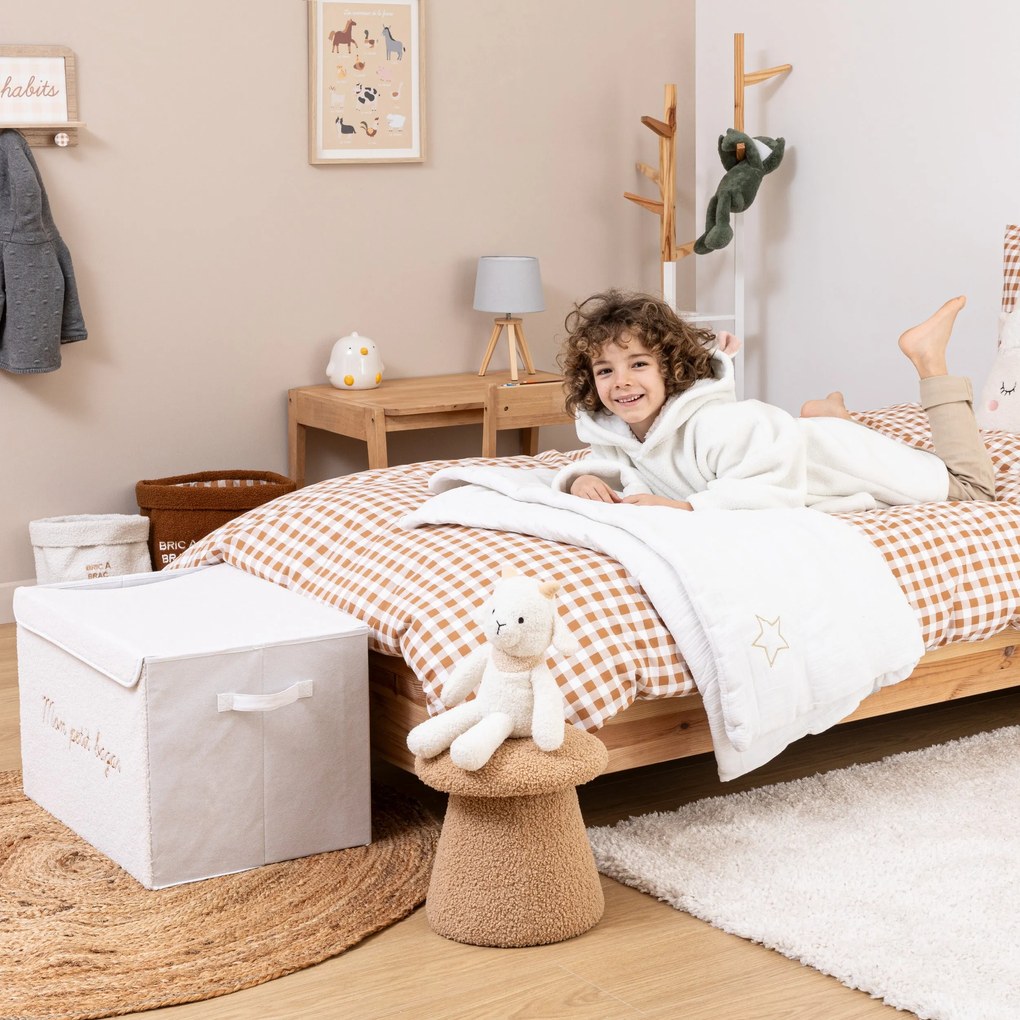 Кутия за съхранение на играчки atmosphera Teddy, 36х36х57 cm - Кафяв