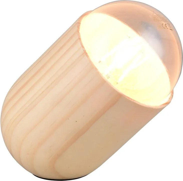 Бежова настолна лампа (височина 13,5 cm) Nara – Reality