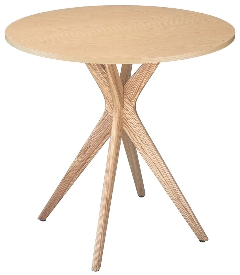 Кръгла трапезна маса с ясенов плот ø 80 cm Jubi – Ragaba