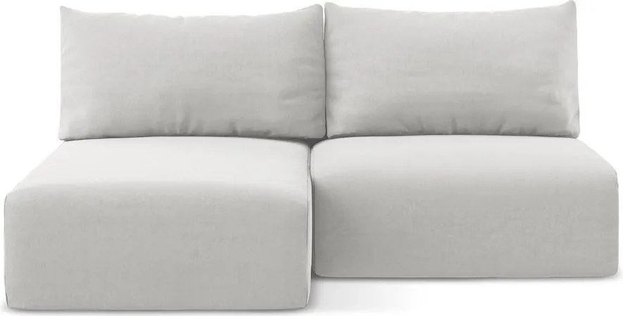 Светлосив кадифен сгъваем/с място за съхранение ъглов диван (ляв ъгъл) Kalena – Makamii