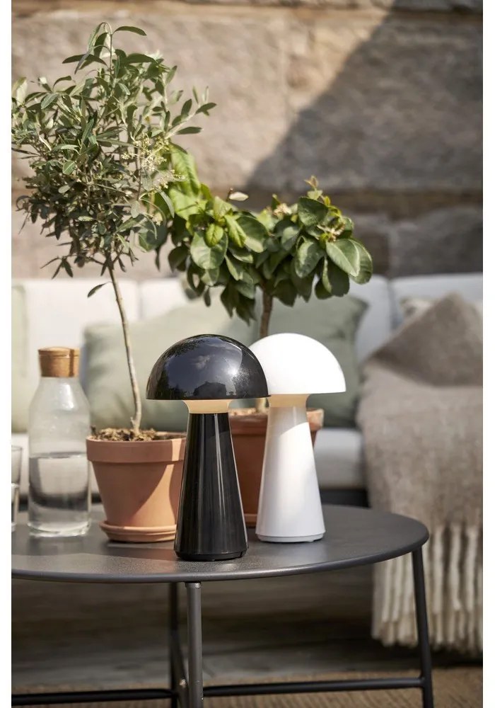 Черна настолна LED лампа с възможност за димиране (височина 28 cm) Mushroom - Star Trading