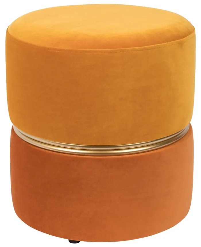 Оранжева кадифена табуретка Bubbly – White Label