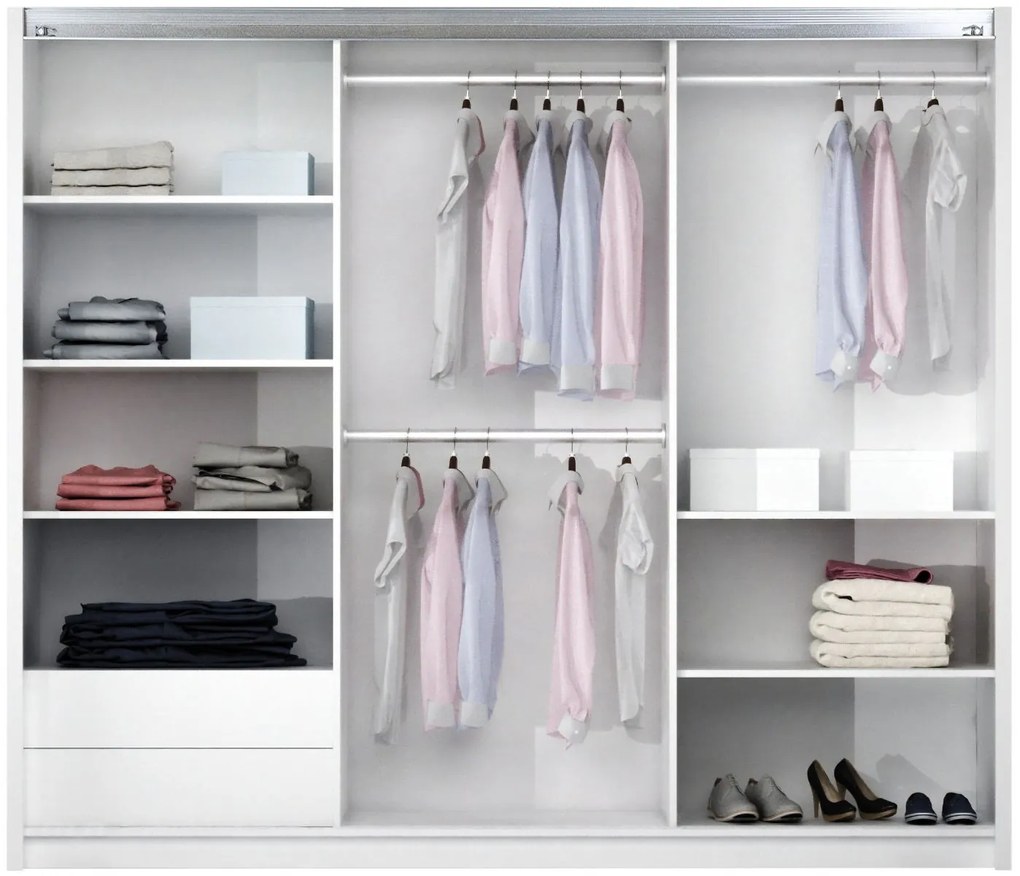 Гардероб Boston 250 плъзгащ-Графит