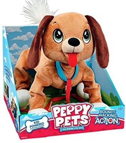 Peppy Pets - Плюшен любимец за разходка навън - кафяво кученце