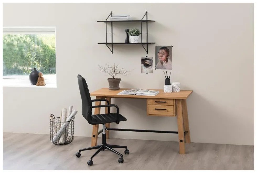 Черен офис стол на колела Wislow Winslow - Actona