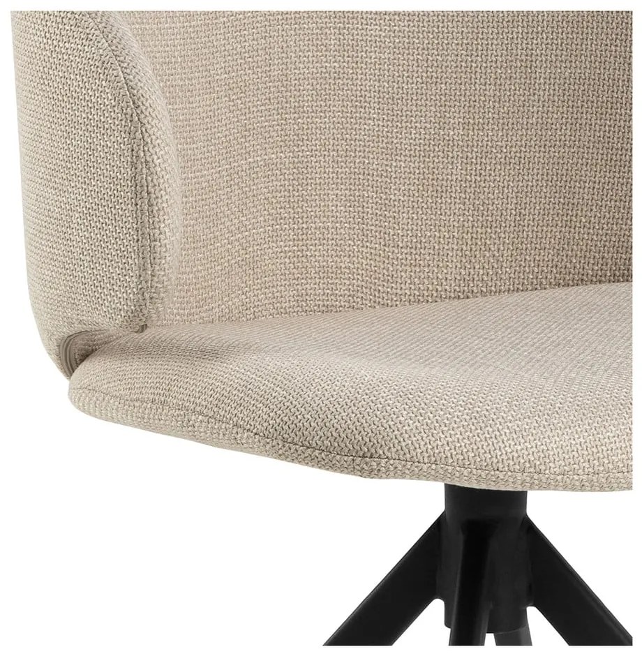 Бежов тапициран трапезен стол с подлакътници Ella – Actona