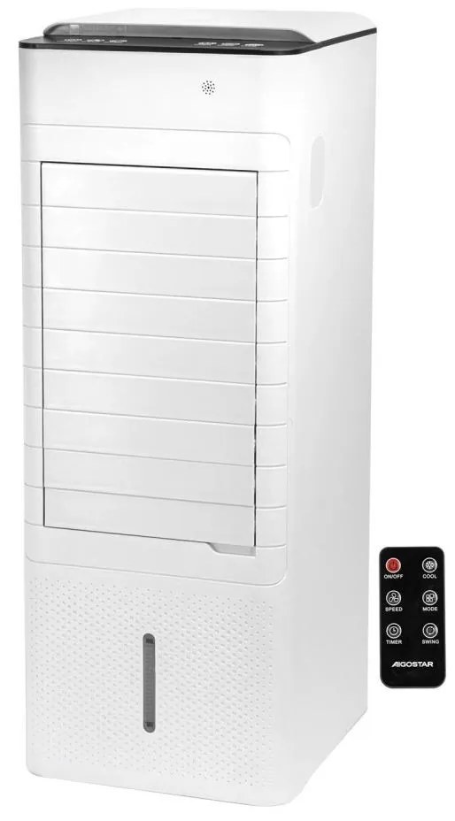 Aigostar - Охладител за въздух 80W/230V бял + дистанционно управление