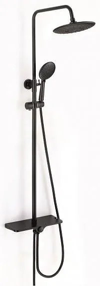 Душ система без смесител, с пита, слушалка и шлаух ICT 6106B KRISTI BLACK, Inter Ceramic