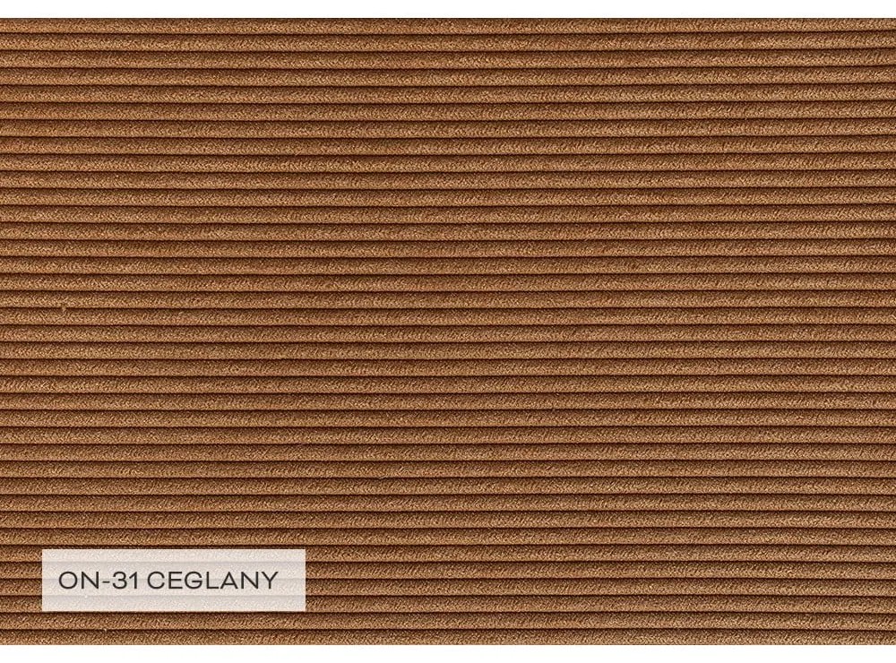 Оранжево-кафяв разтегателен ъглов диван от рипсено кадифе (десен ъгъл) Lofty Lilly – Miuform