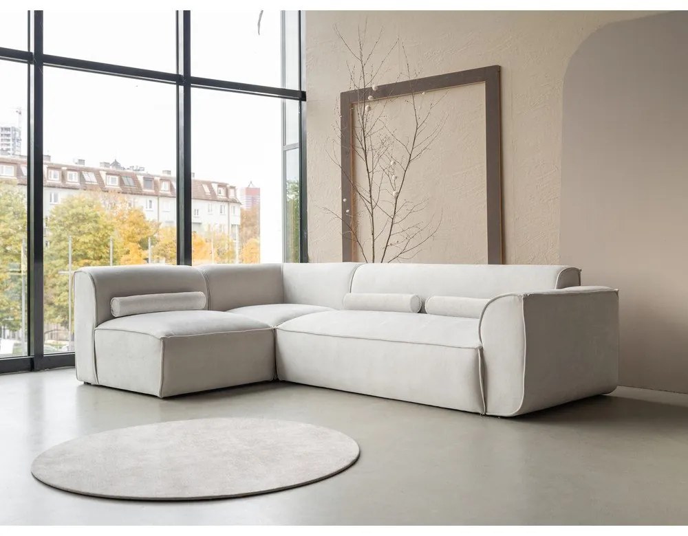 Кремав ъглов диван (ляв ъгъл) Flex Felix – Miuform