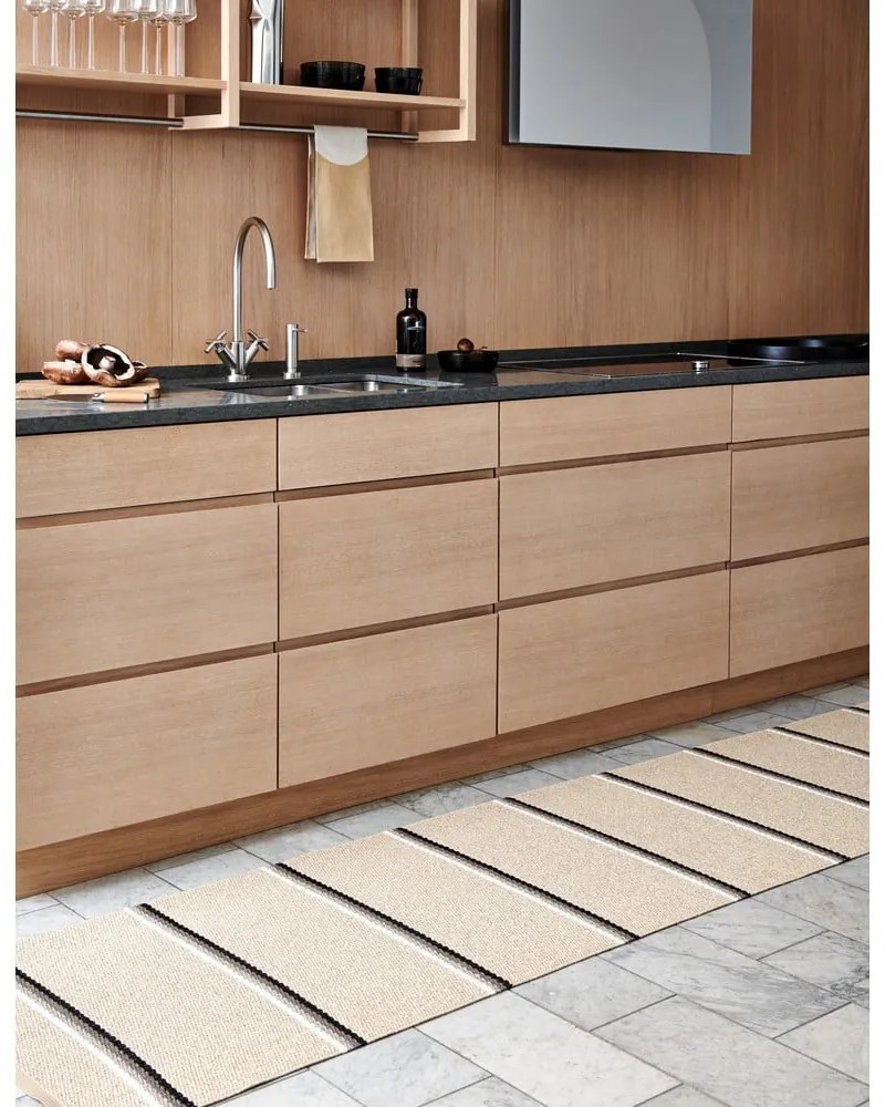 Бежов килим за открито и закрито 70x90 cm Olle Mud Beige – Pappelina