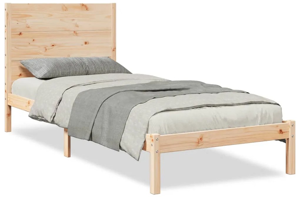 3309283 vidaXL Рамка за легло без матрак, 100x220 см, масивна дървесина