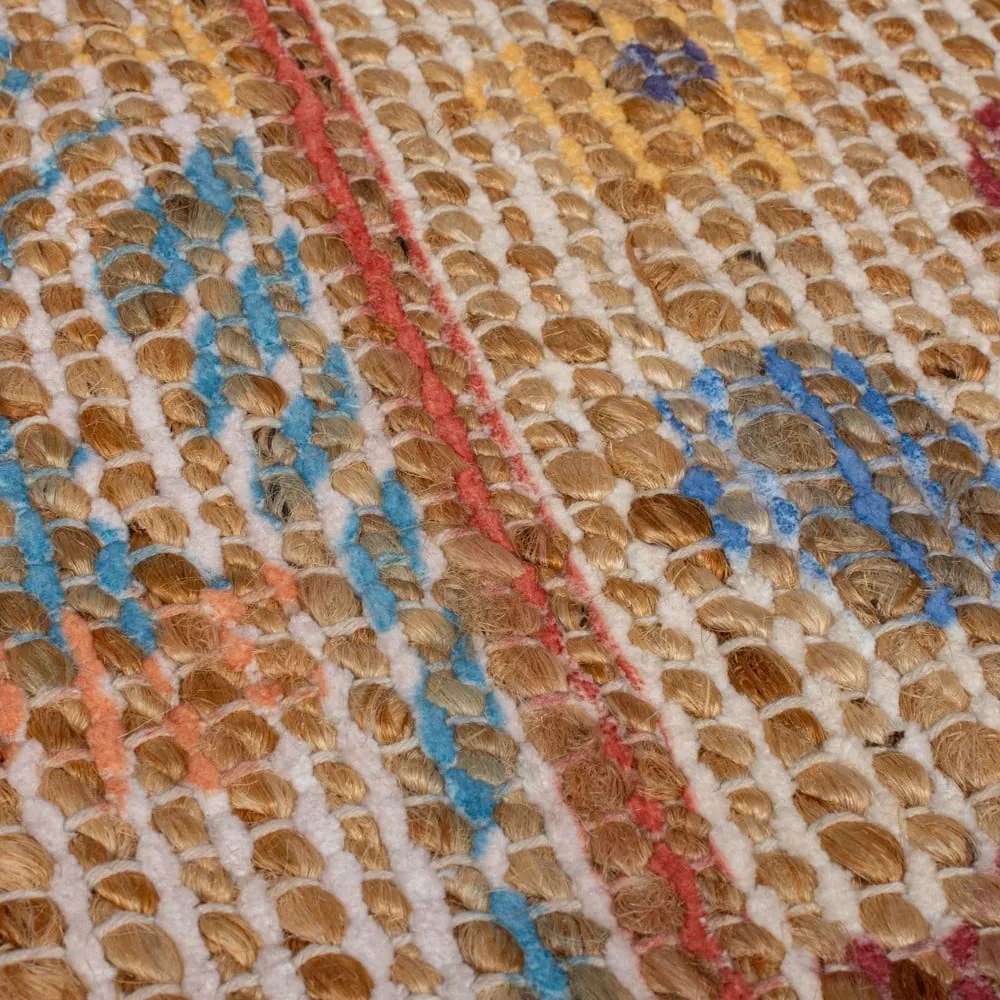 Ръчно изработен килим със смес от юта в естествен цвят 160x230 cm Taylor Patchwork – Flair Rugs