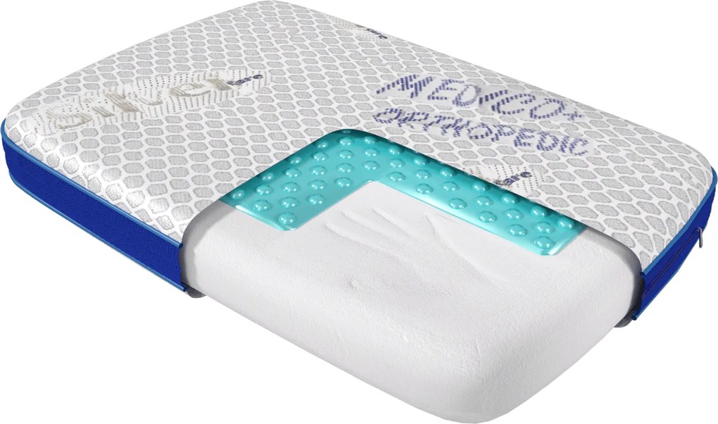 Ортопедична мемори възглавница с охлаждащ гел Medico Silver Maxcool