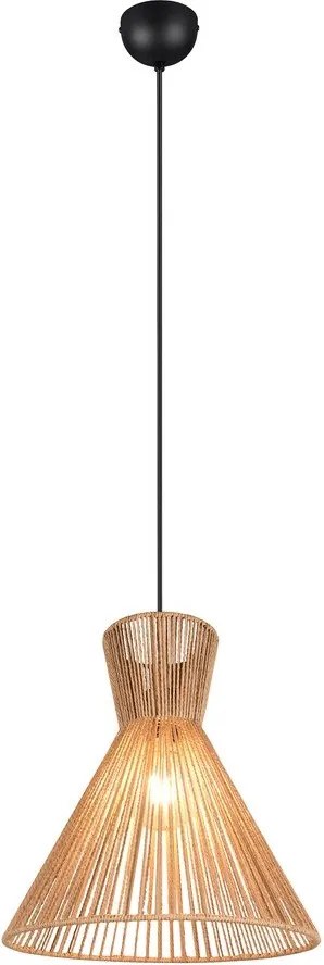 Метално висящо осветително тяло в естествен цвят с абажур от хартиен шнур ø 35 cm Rosalie – Reality