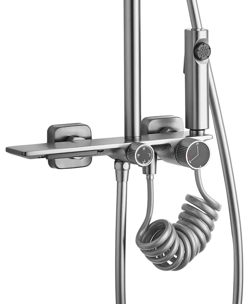 Комплект за душ REA HELIX Nickel Brush INOX