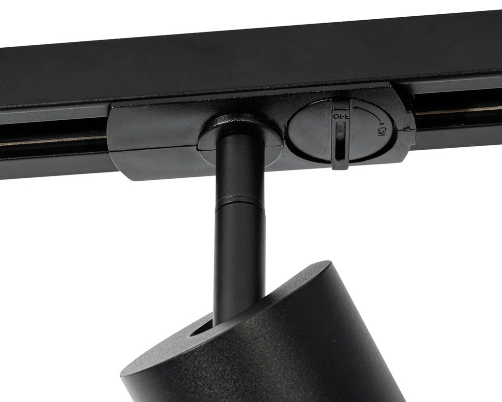 Модерен прожектор с димен пръстен за 1-фазна релсова система GU10 50mm - Iconic Jeana